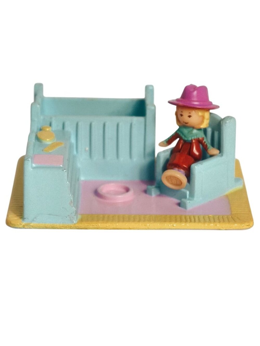 Vtg Polly Pocket Mini Bedroom Nursery Playset Figure Dollhouse 90s Pastel Collec - Picture 2 of 7